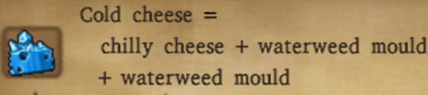 Cold Cheese Alchemy Recipe